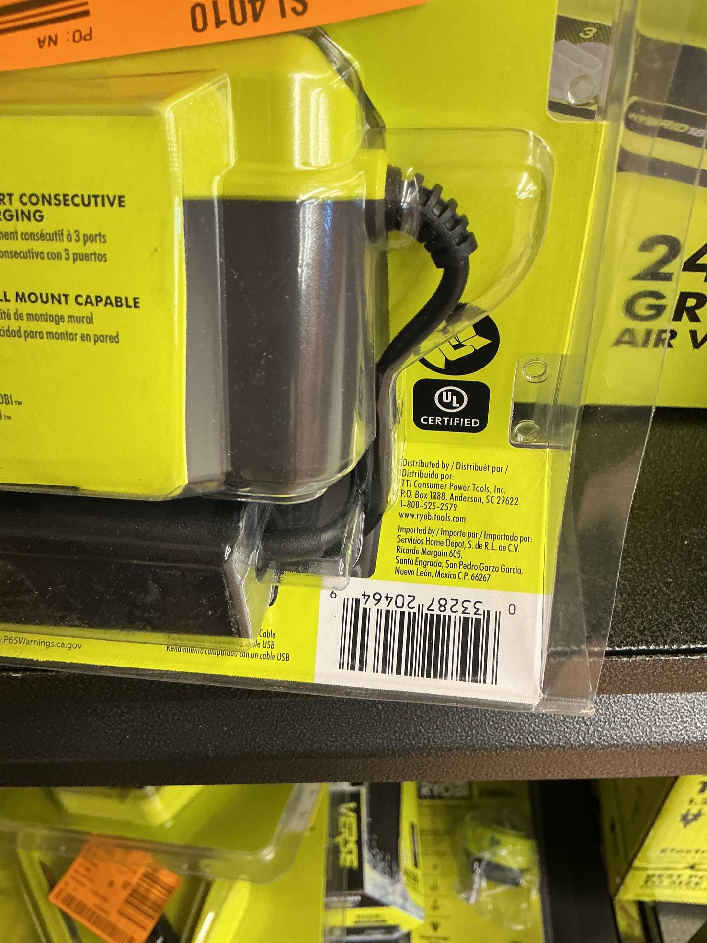 Ryobi 3 port charger