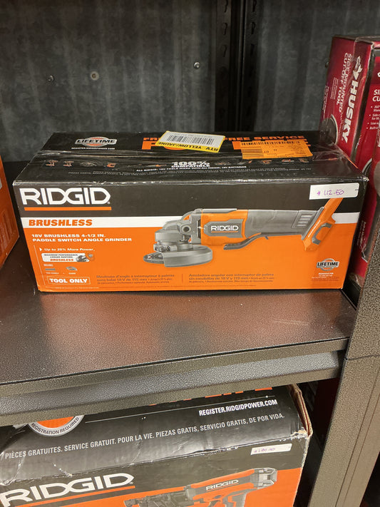 Rigid 4 1/2” Paddle Switch Angle Grinder R86047B