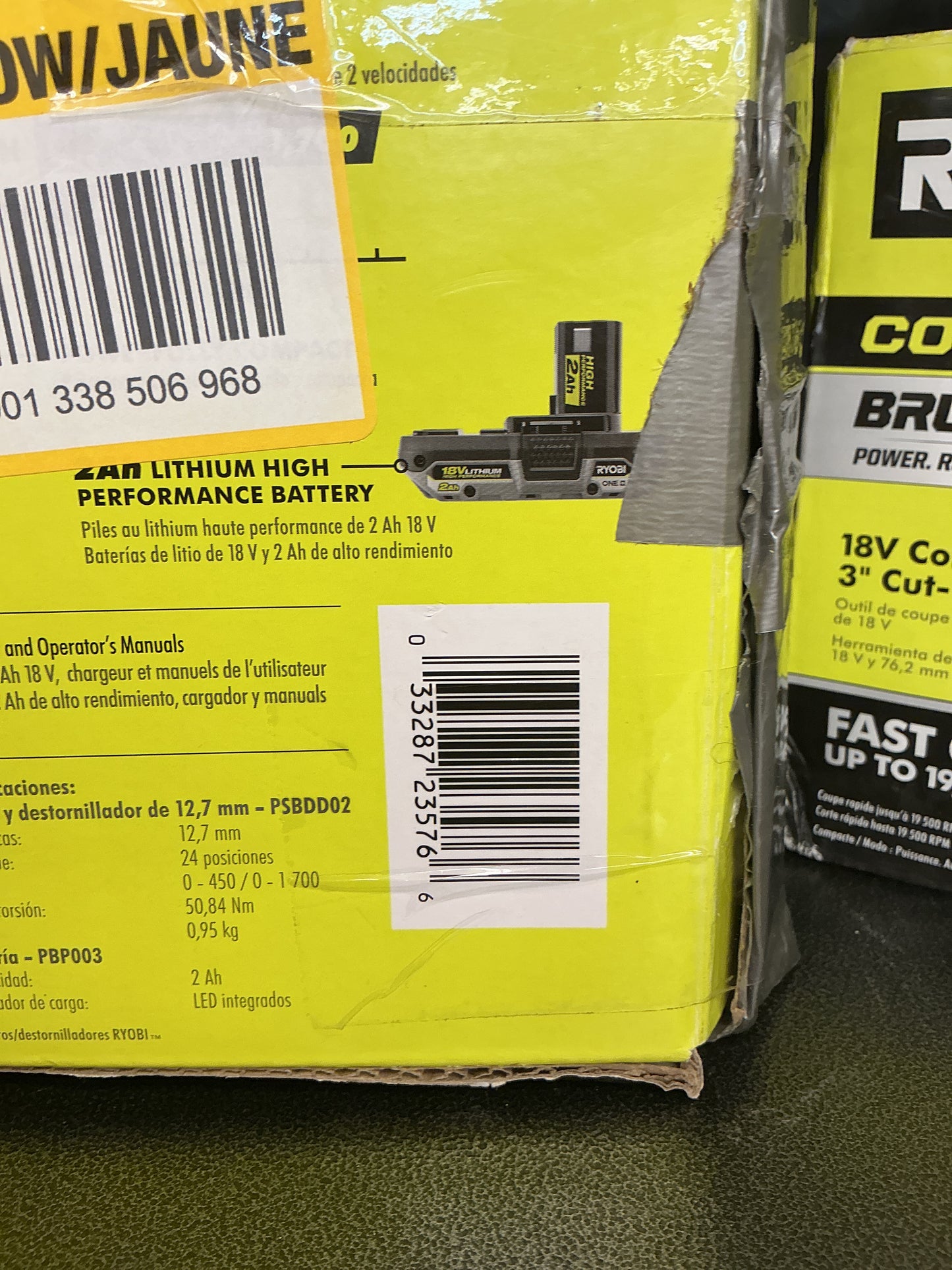 Ryobi 18v compact brushless 1/2" drill/driver kit