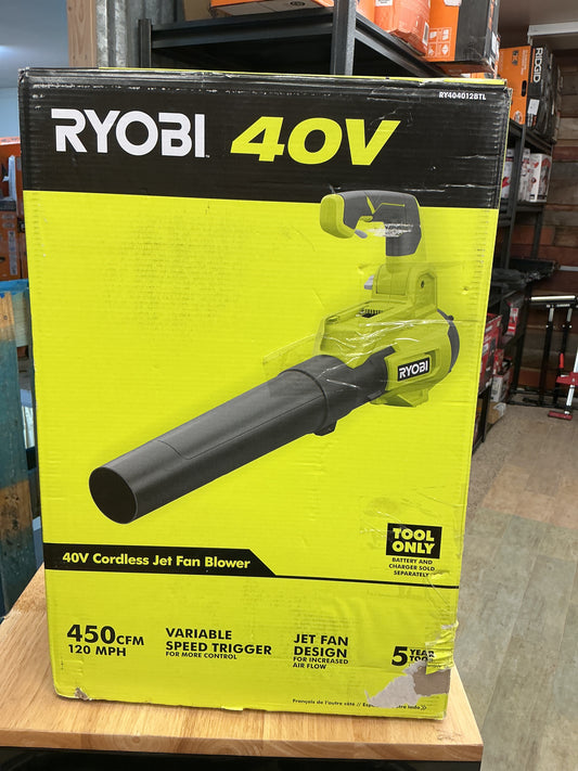 Ryobi 450 Jet Fan Leaf Blower RY404012BTL