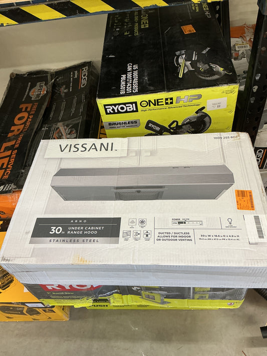 Vissani 30” Under Cabinet Range Hood Stainless Steel