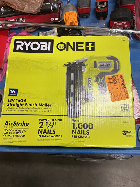Ryobi Straight finish nailer 16 gauge 18v