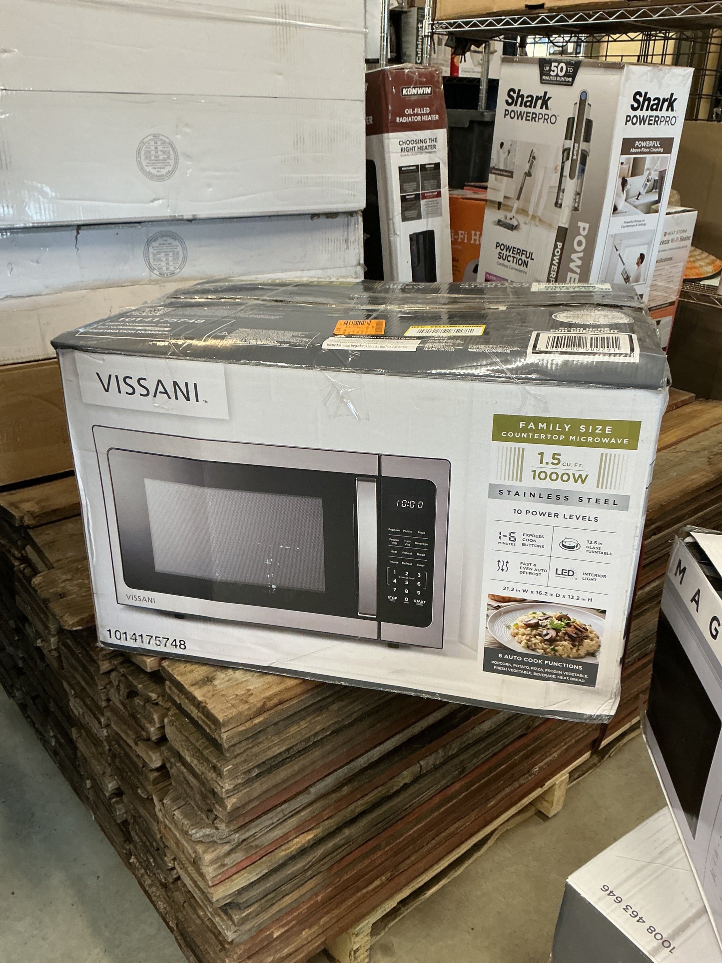 Vissani 1.5 cu ft 1000W Microwave Stainless Steel 1014175748