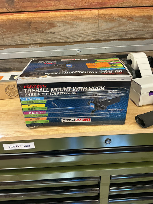 Tow smart tri-ball mount with hook