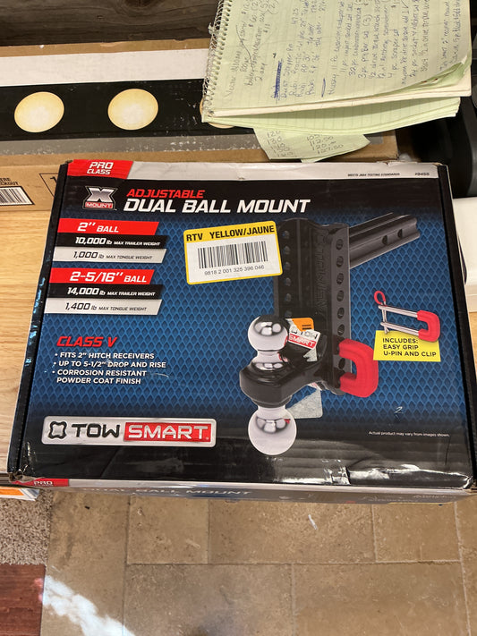 Tow Smart  adjustable dual ball mount 2” ball